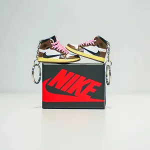 3D Sneaker Keychain With Box - Travis Mocha High