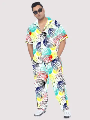 Abstract Illustration Plus Size Men's Co-ord Set