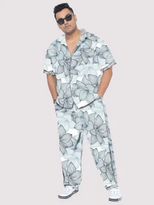 Amaryllis Flowers  Plus Size Men's Co-ord Set