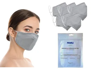 Amba7 Washable Reusable Anti-dust Cotton Cloth Face Mask Double Layer Covering 5 Pack With Filters (30 PCS) - in Stock USA Seller