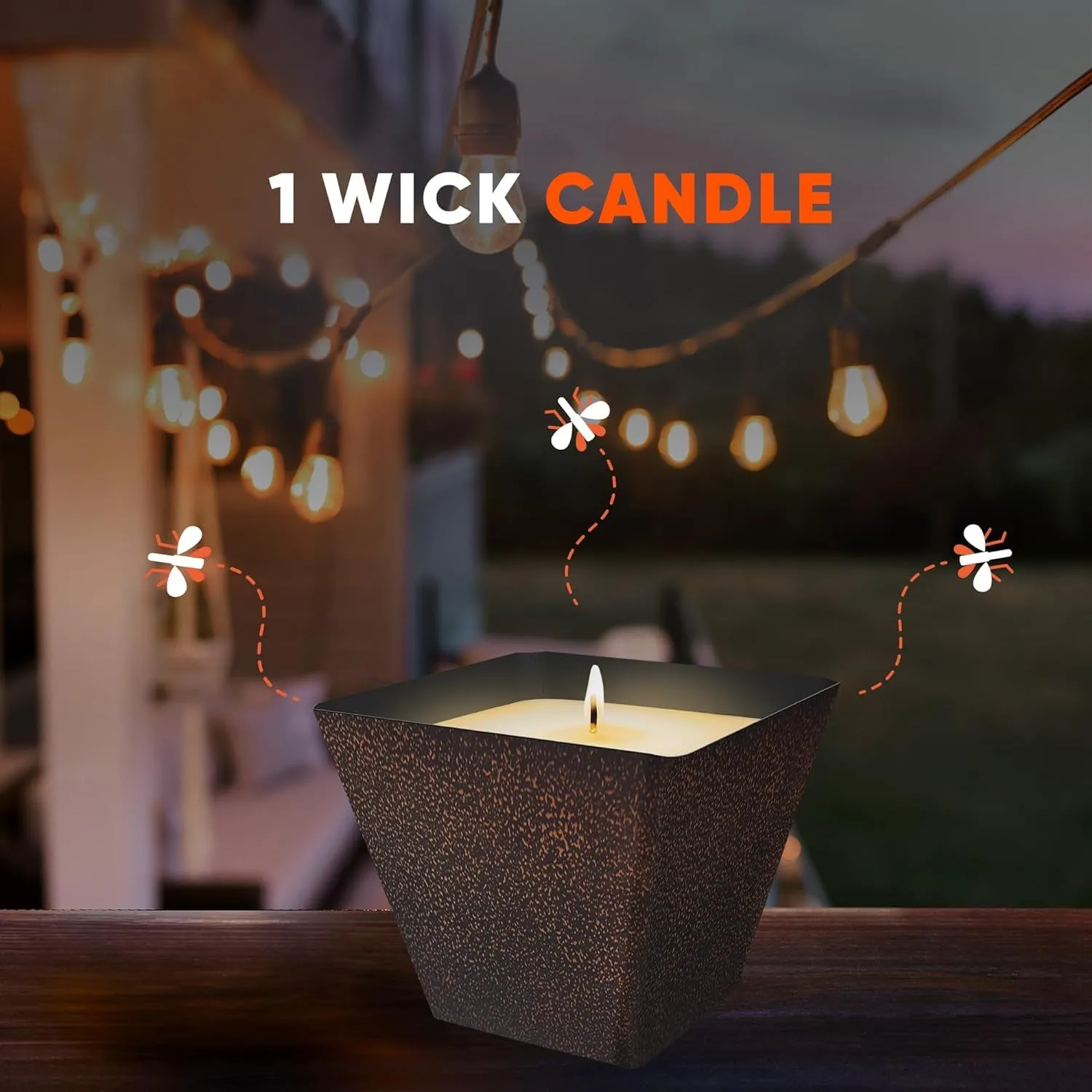 Backyard Citronella Scented Candle, Ambiance Enhancing Centerpiece, Burns for up to 25 Hours, 16 Oz ( Pack of 2)