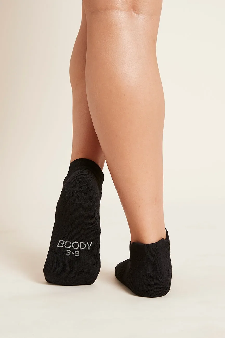 Bamboo Ankle Crew Sock - Black , White