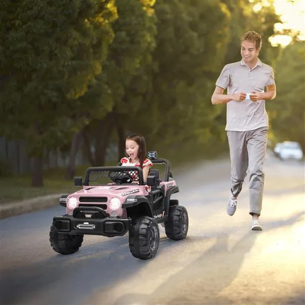 BBH-016 Dual Drive 12V 4.5A.h with 2.4G Remote Control off-road Vehicle Pink