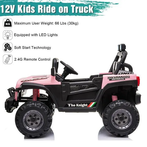 BBH-016 Dual Drive 12V 4.5A.h with 2.4G Remote Control off-road Vehicle Pink