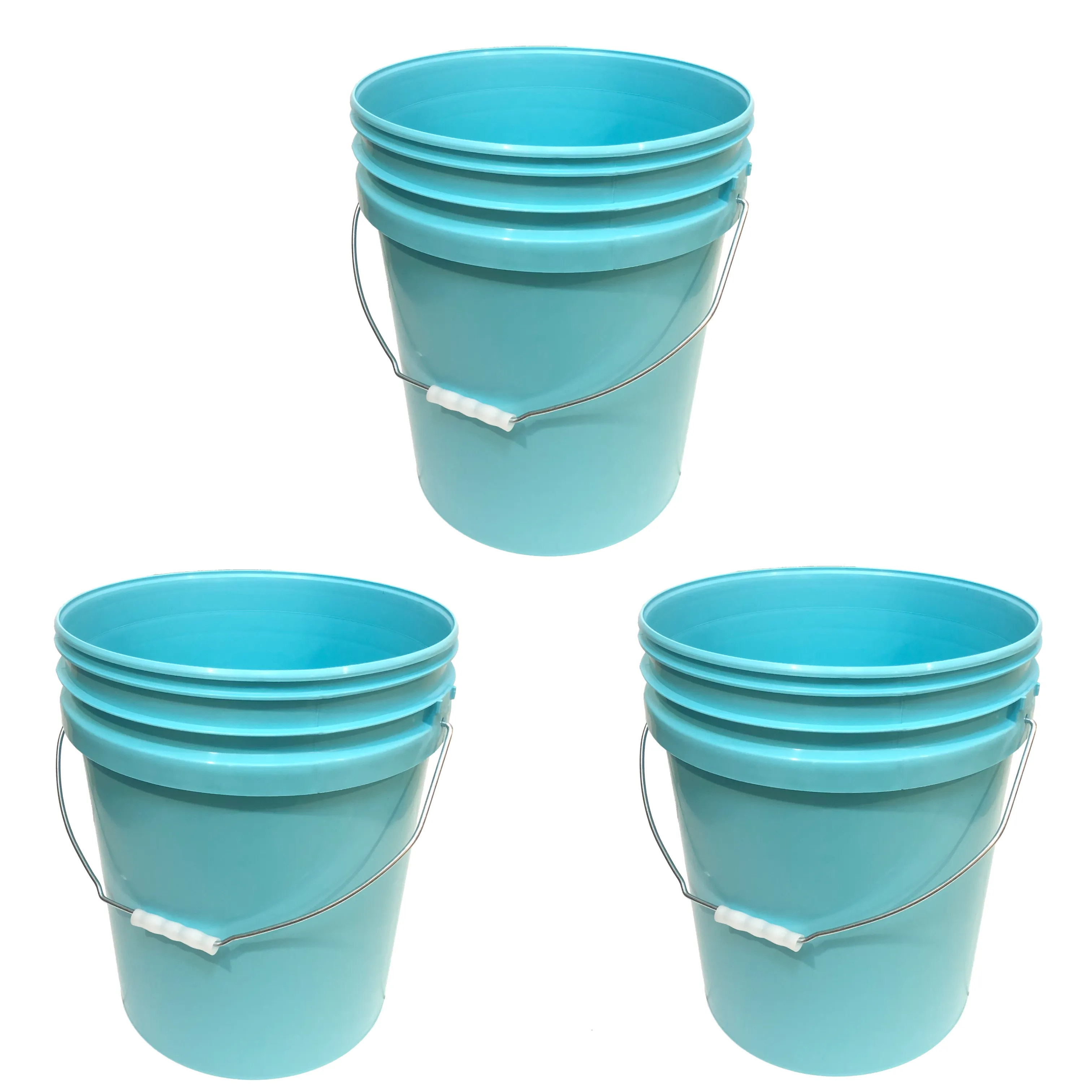 Bucket - Metal Handle without Lid, Aqua