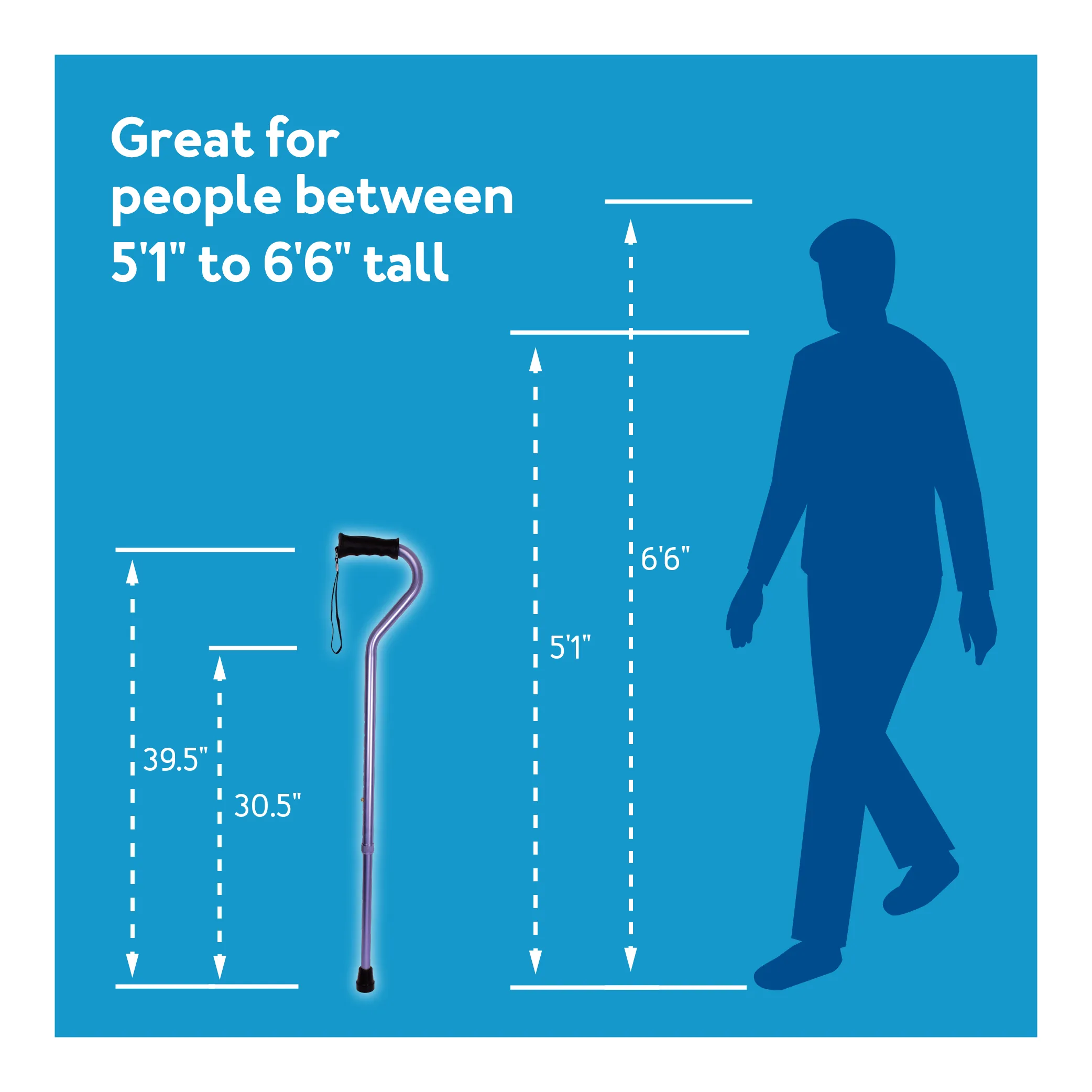 Carex Ergo Offset Walking Cane