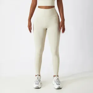 Cozy Breathable High Waist Fitness Running Leggings with Pockets