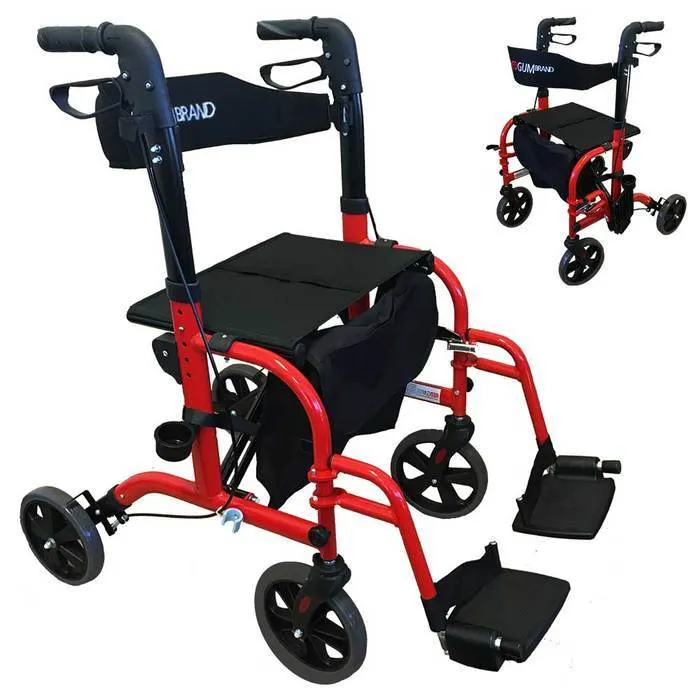 CrossOver 2 in 1 Rollator Walker and Transit Wheelchair