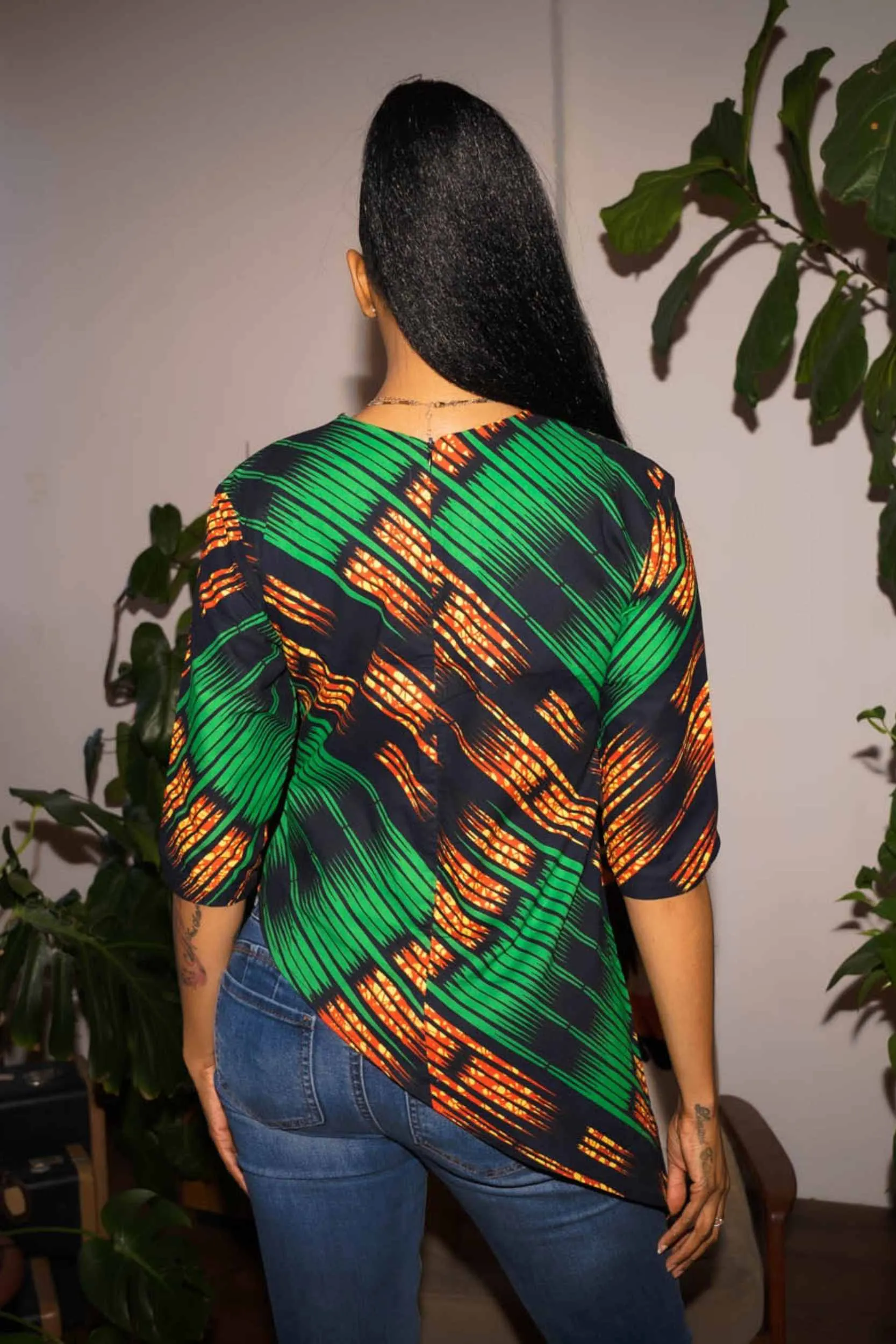 DAOUDA AFRICAN PRINT WOMEN'S TOP