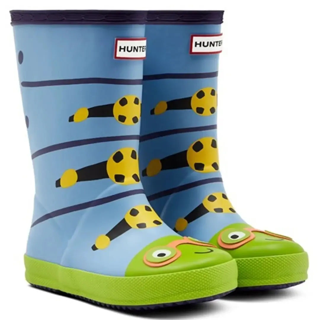 First Classic Caterpillar Character Wellington Boot - Blue Thistle by Hunter