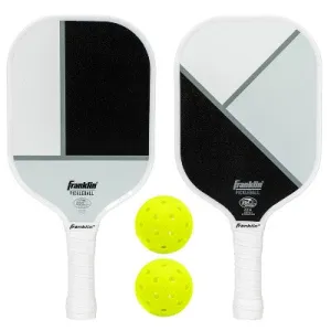 Franklin Sports 2 Player Poly Pro Pickleball Set with Balls - Black/White