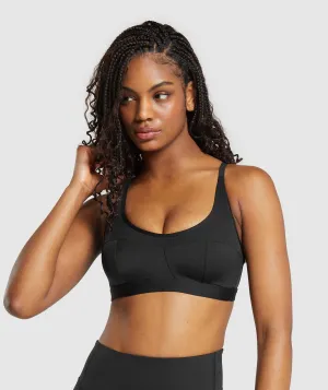 Gymshark Mesh Sports Bra - Black