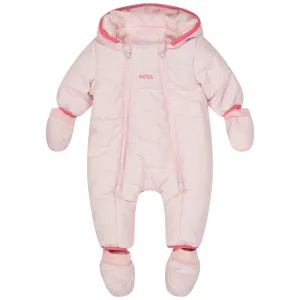 Hugo Boss Baby Girls Pink Snowsuit