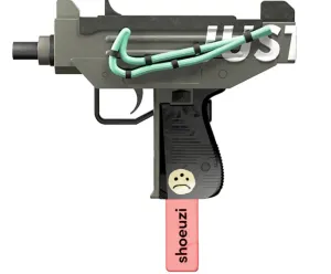 Justice Please Shoeuzi 75% Gun Art Sculpture by J-LDN aka Jack London