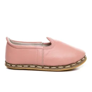 Kids Powder Pink Leather Shoes