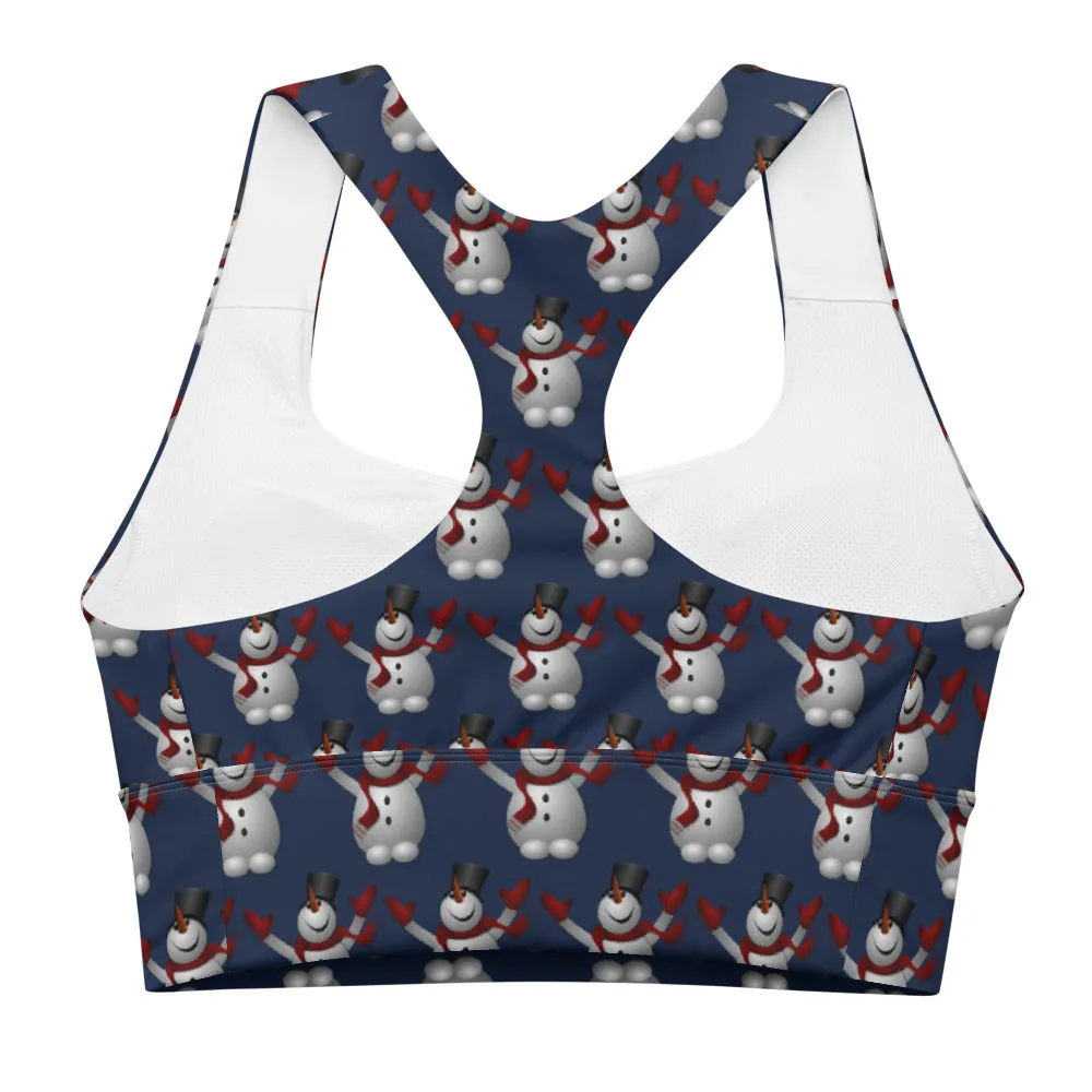 Longline snowman sports bra