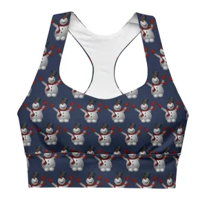 Longline snowman sports bra