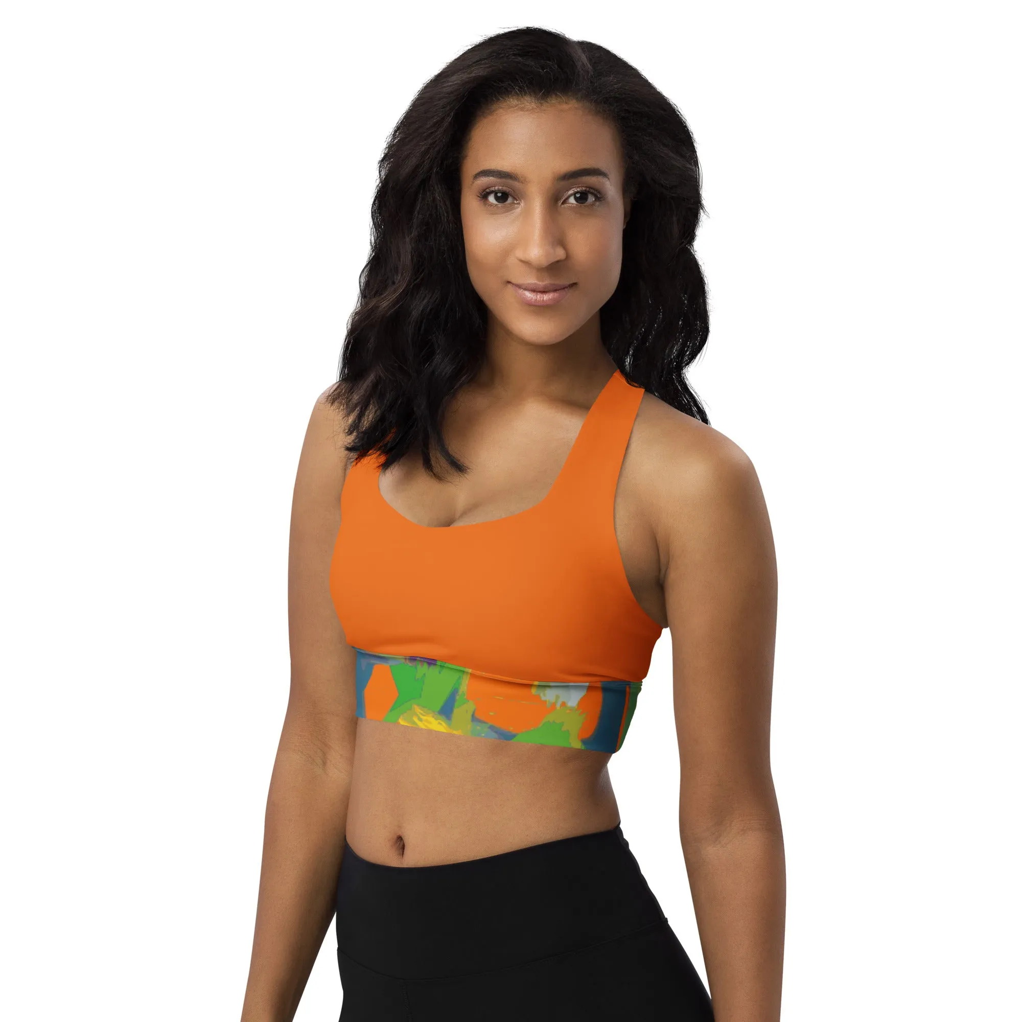 Longline sports bra Graffiti/Mango