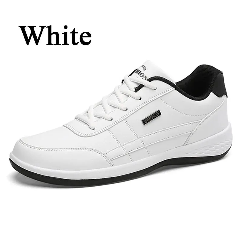 Mens Running Shoes Ourdoor Non-slip Jogging Trekking Sneakers Lace Up Athletic Shoes Comfortable Light Soft Leather Male Sneaker