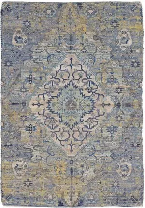 Morris 2232 Gramercy Blue/Yellow Rug