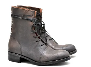 Dark Grey Oxford Boot | Premium Bison Leather