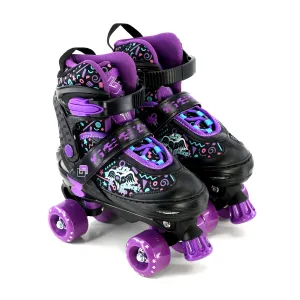 Purple Roller Skates for Kids with 4 Wheel