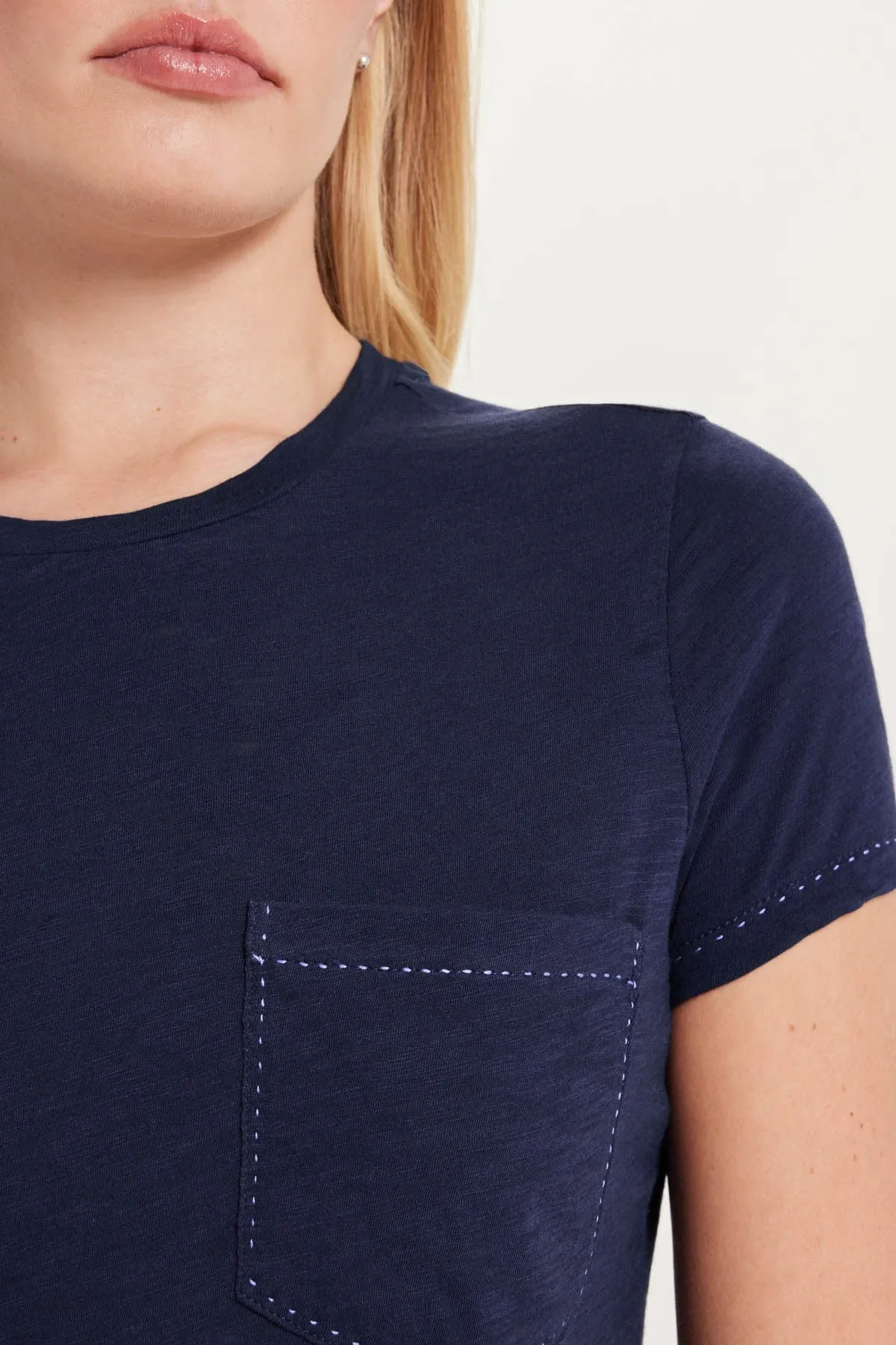 Running Stitch Pocket Tee