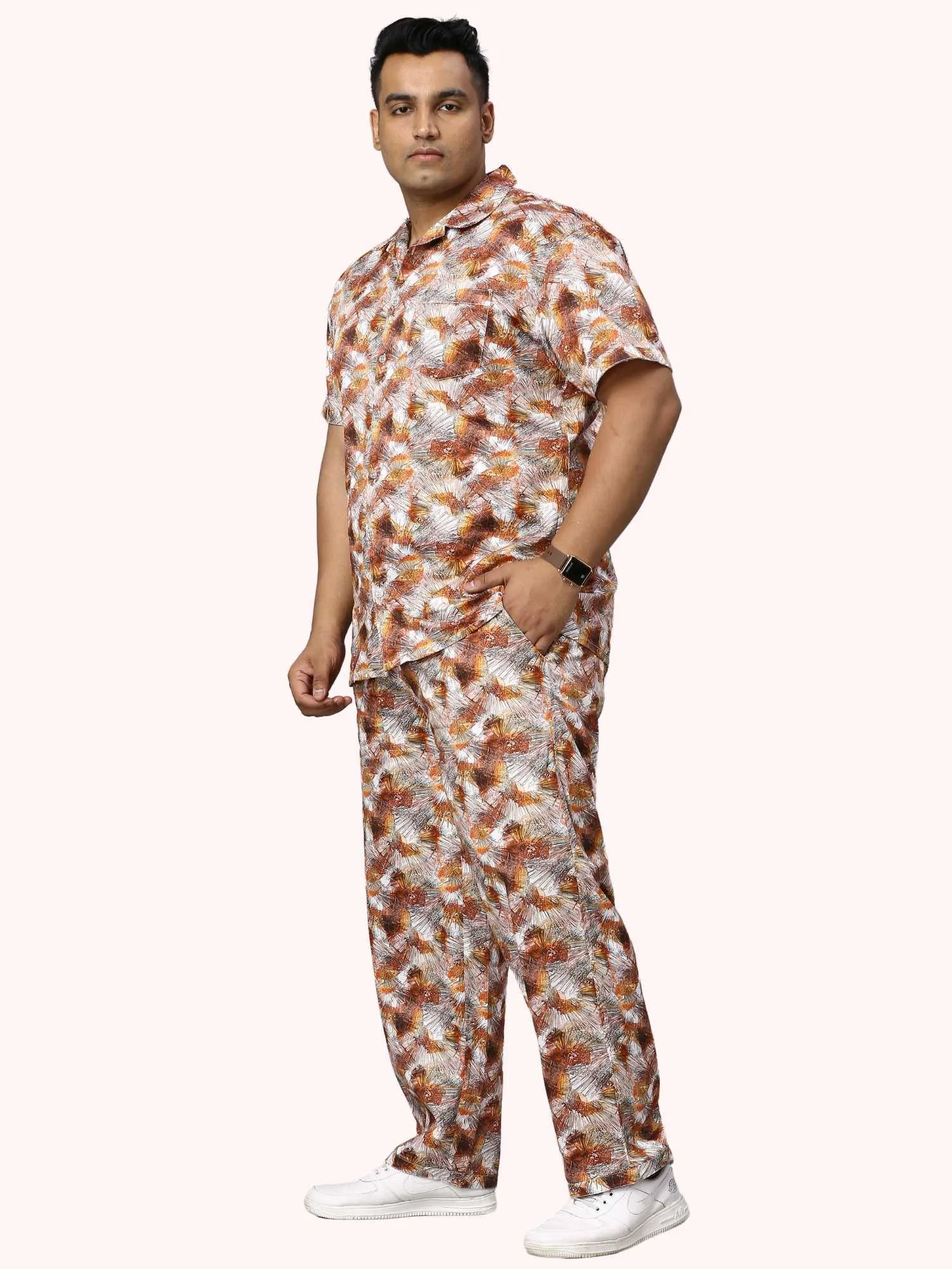 Sandstone Digital Printed Full Co-Ords Men's Plus Size