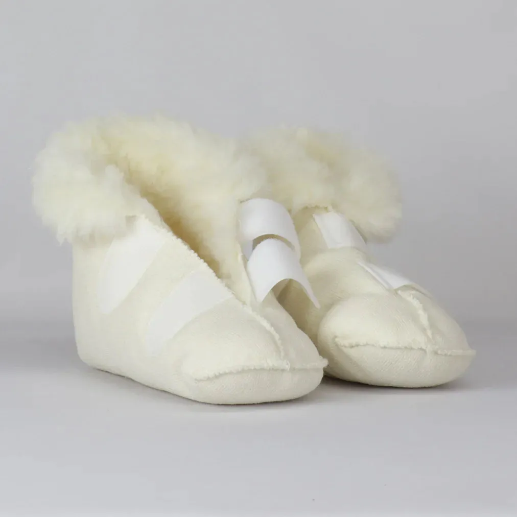 Sheep Wool Bed Boot with Plain Sole