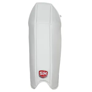 SM Cricket Fielding/Wicket Keeping Pad | Shin Guard | Men's | Ultimate Protection | White | 1 Pair (Boys)