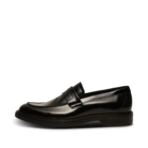 Stanley Polished Black Leather Loafers - Luxurious and Comfortable