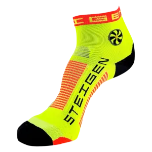 Steigen - Quarter Length Running Socks - Fluro Yellow