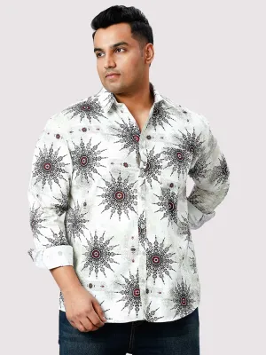 Thunder Eye Digital Printed  Full Sleeve Shirt Men's Plus Size