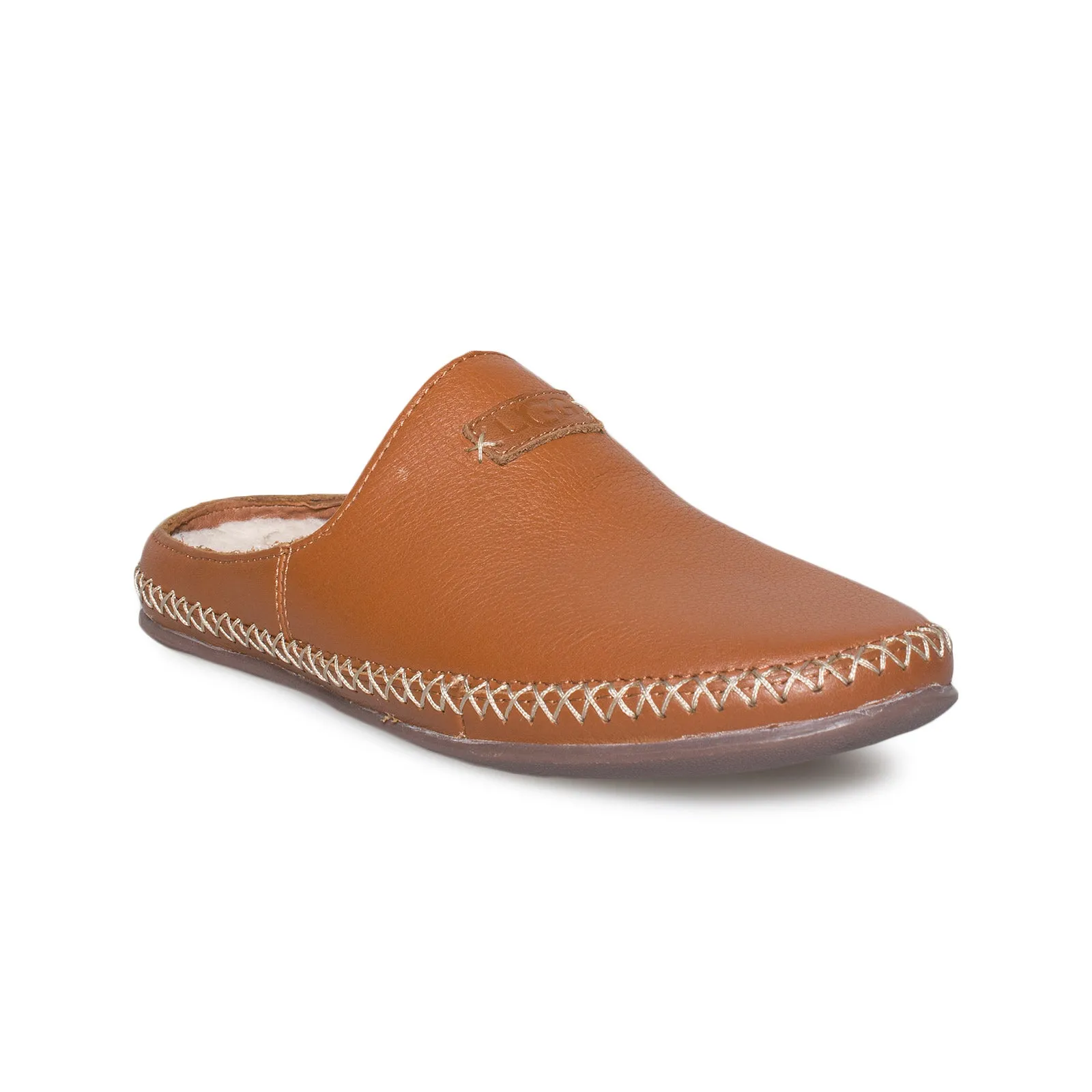 UGG Tamara Leather Chestnut Slippers