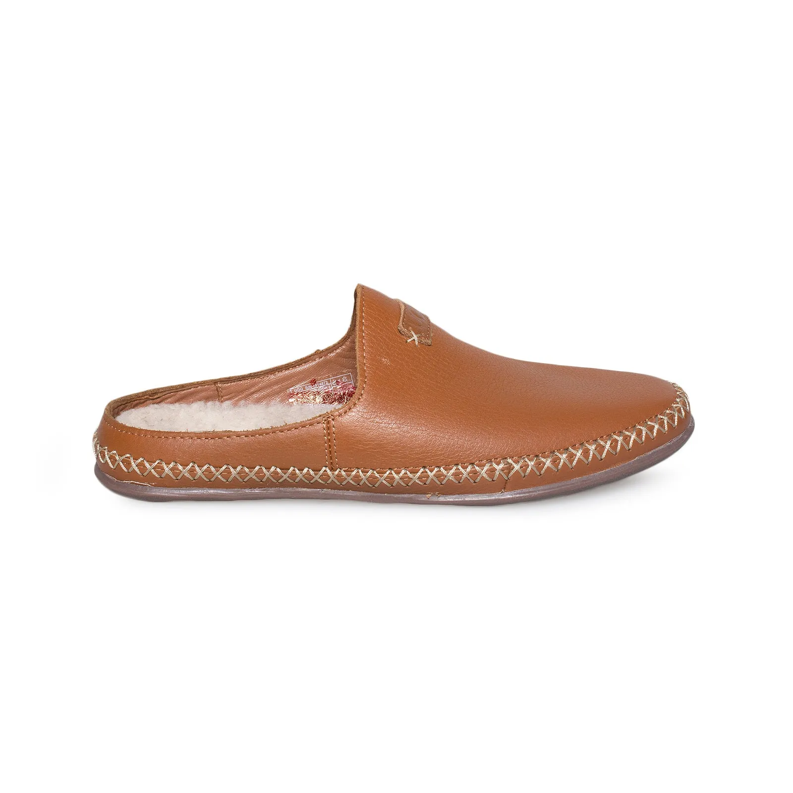 UGG Tamara Leather Chestnut Slippers