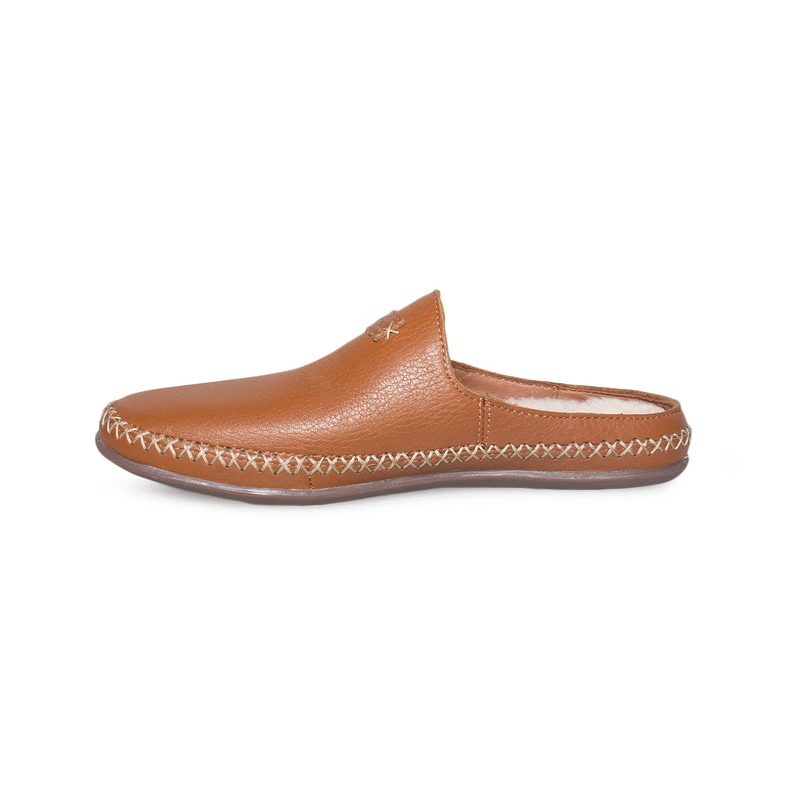 UGG Tamara Leather Chestnut Slippers